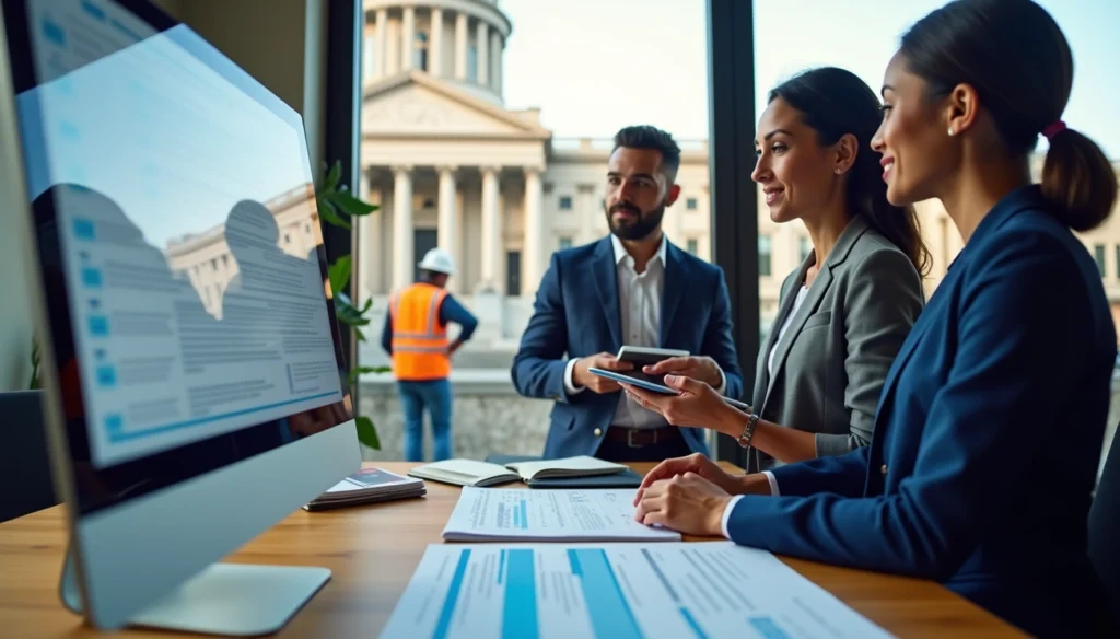 Contractor reviewing certified payroll records and WH-347 form to meet 2025 certified payroll requirements.